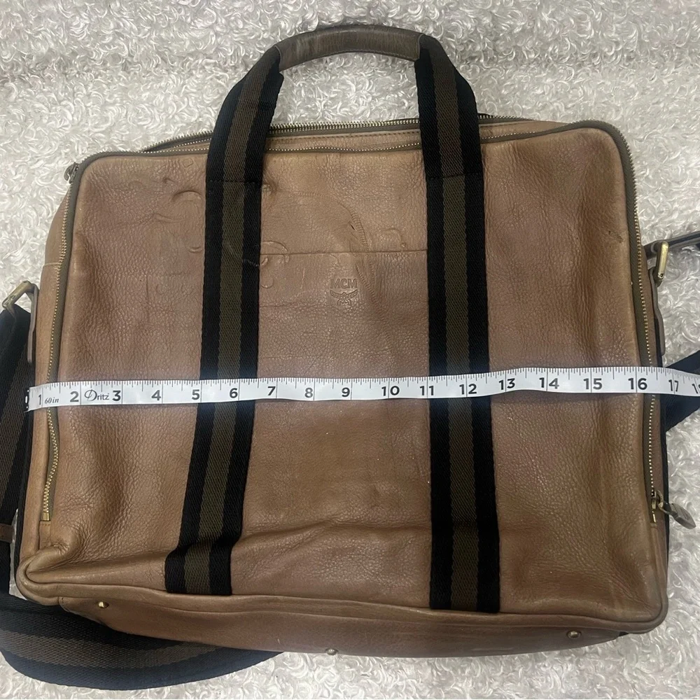 McM briefcase messenger document laptop office sling crossbody bag